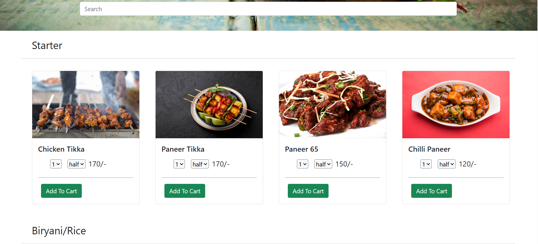 Food Ordering App
